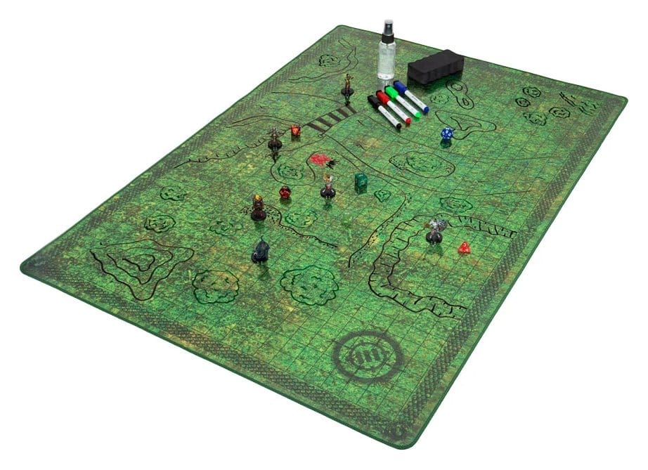 x_enttbss200gsew Enhance Tabletop Grid Mat Deluxe RPG Campaign Kit Grass - immagine 1