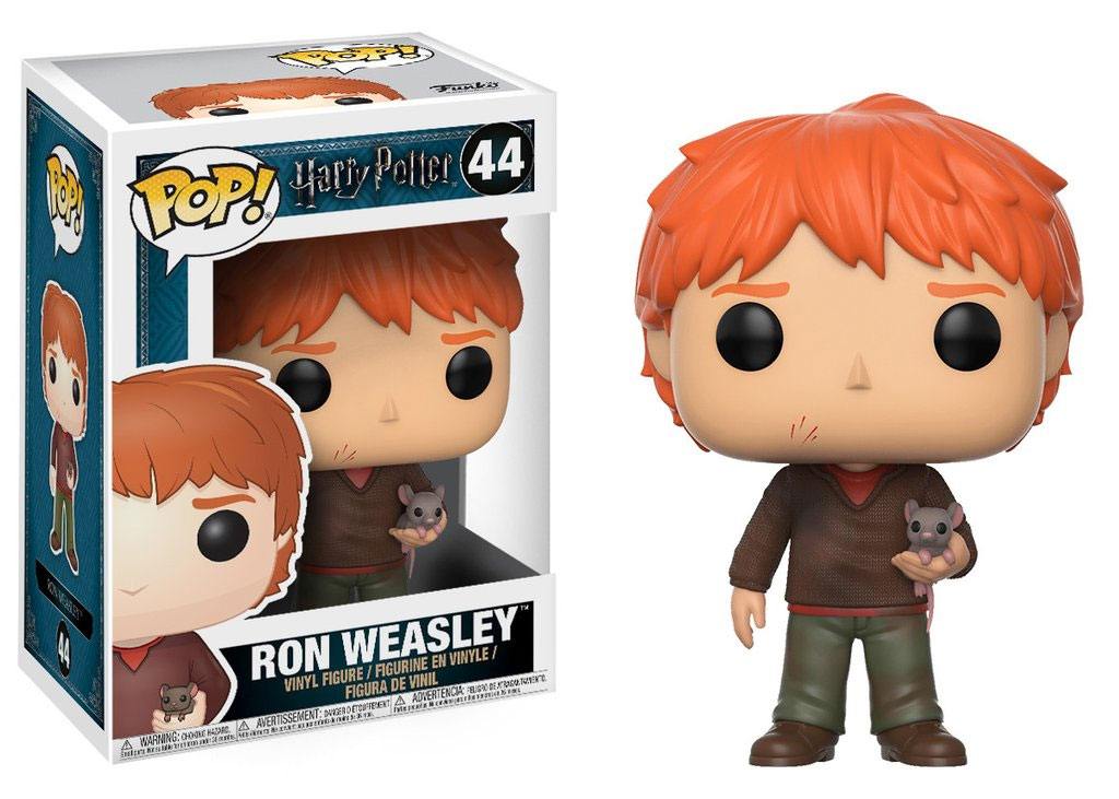 x_fk14938 Harry Potter POP! Movies Vinyl Figure Ron Weasley with Scabbers 9 cm - immagine 1