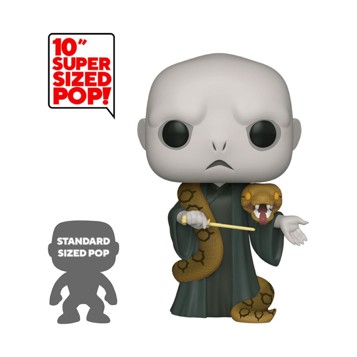 x_fk48037 Harry Potter Super Sized POP! Movies Vinyl Figure Voldemort w/Nagini 25 cm - immagine 1