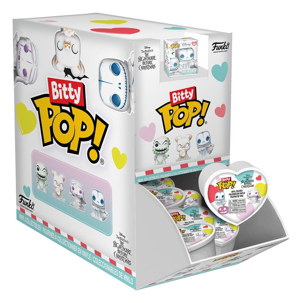 x_fk93597 Nightmare Before Christmas POP! Vinyl Figure Hearts Valentines PDQ Display (24) 2,5 cm - immagine 1