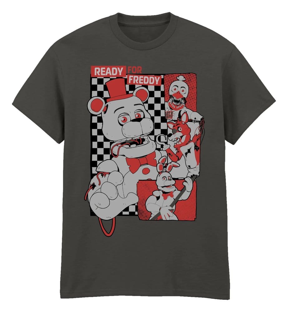 x_fnf07368tsc Five Nights at Freddy’s T-Shirt Collage Light Graphite - immagine 1