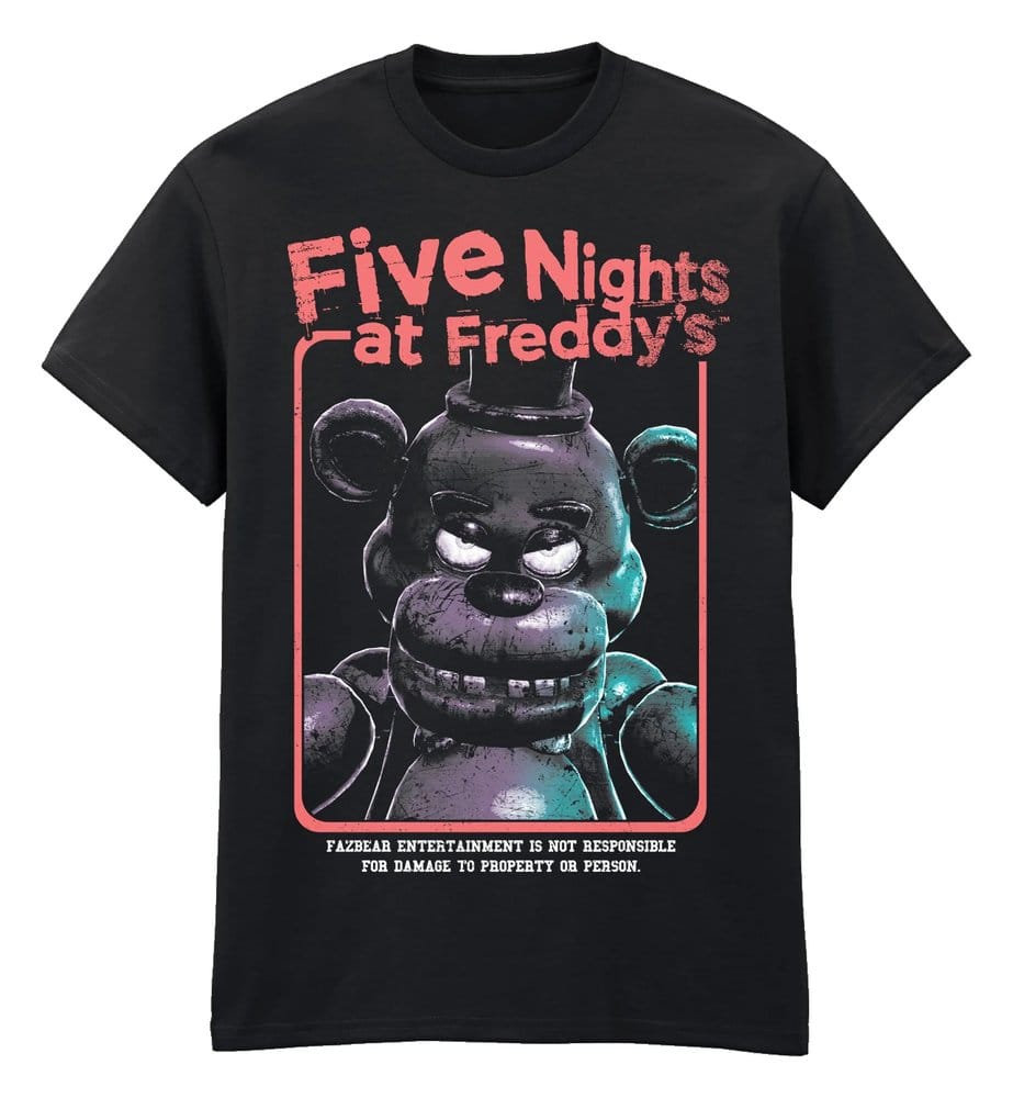 x_fnf07375tsb Five Nights at Freddy's T-Shirt VHS - immagine 1