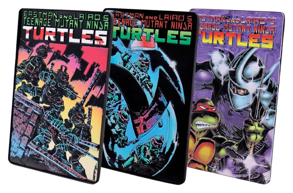 x_fntk-v-turt28 Teenage Mutant Ninja Turtles Ingot Set of Three Comic Book Cover Ingots Limited Edition - immagine 1