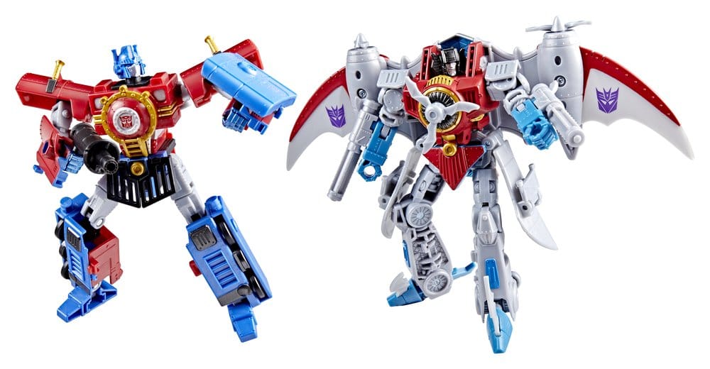 x_hasg1095 Transformers Timelines Hearts of Steel Comic Edition Action Figures Optimus Prime & Starscream 14 cm - immagine 1
