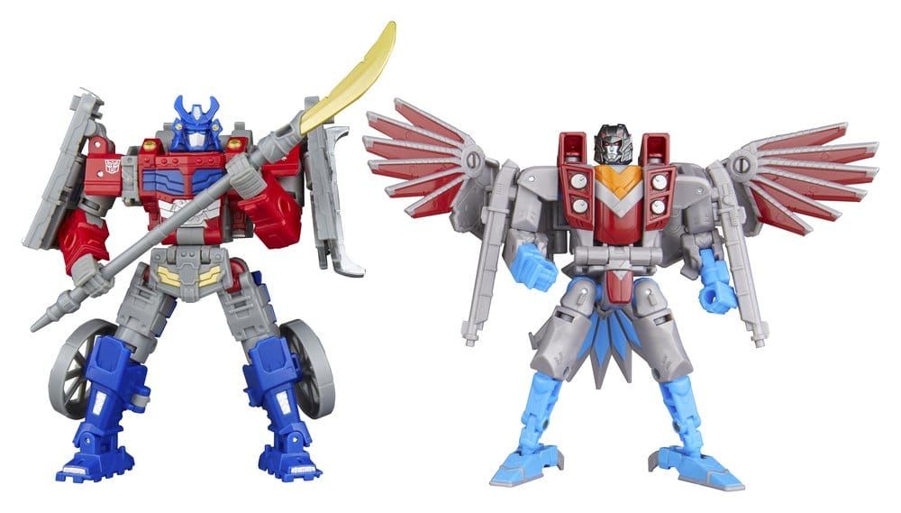 x_hasg2268 Transformers Timelines Action Figures Samurai Themed Set Optimus Prime & Starscream 14 cm - immagine 1