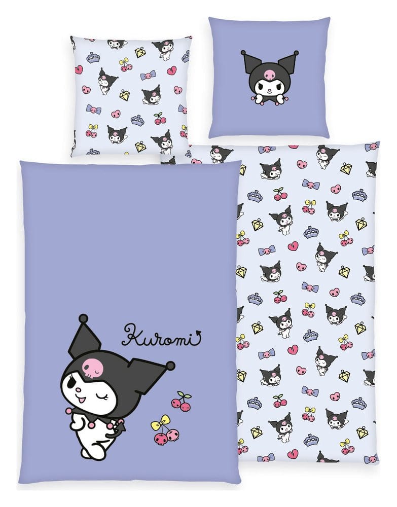 x_hhe4471230050538 Sanrio Bed Linen Kuromi 135 x 200 cm - immagine 1