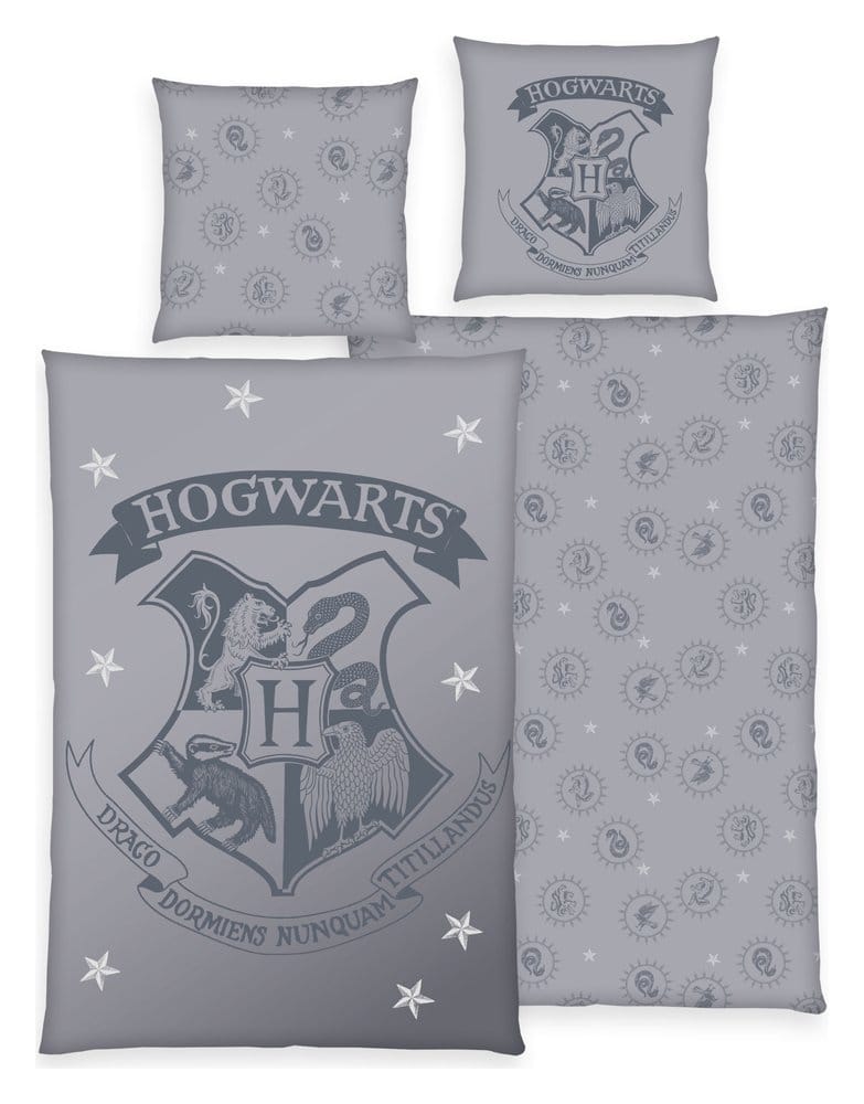 x_hhe4474456050560 Harry Potter Bed Linen Mystical Gray 135 x 200 cm - immagine 1