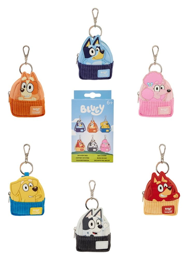 x_lf-blubc0001 Bluey by Loungefly Keychains Mini Backpack Blind Box Assortment (15) - immagine 1