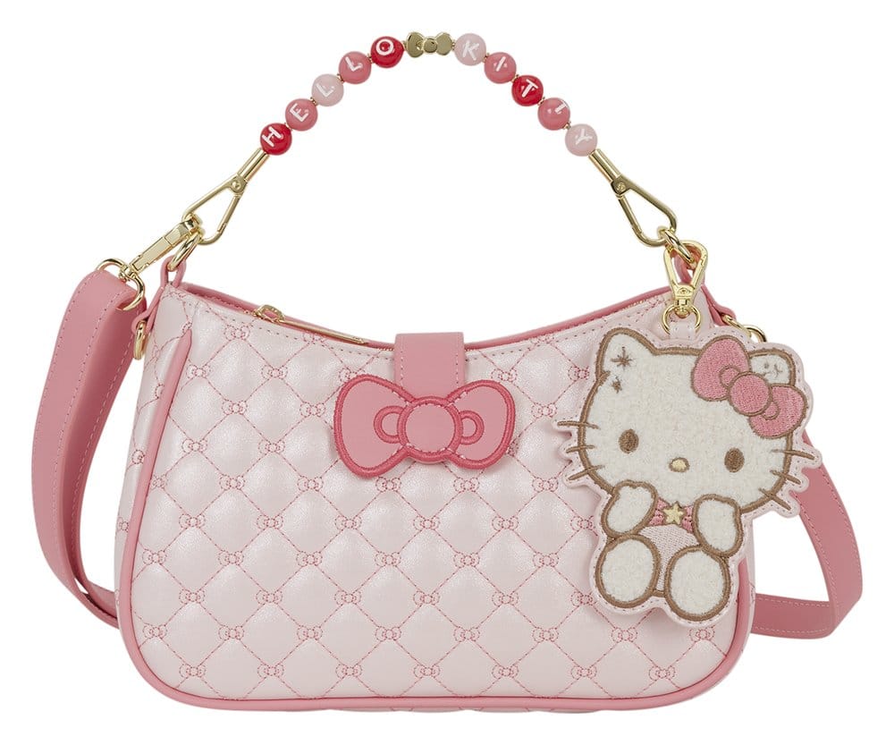 x_lf-santb1770 Sanrio by Loungefly Crossbody with Beaded Handle & Bag Charm Hello Kitty Quilted - immagine 1