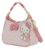 Sanrio by Loungefly Crossbody with Beaded Handle & Bag Charm Hello Kitty Quilted - immagine 3