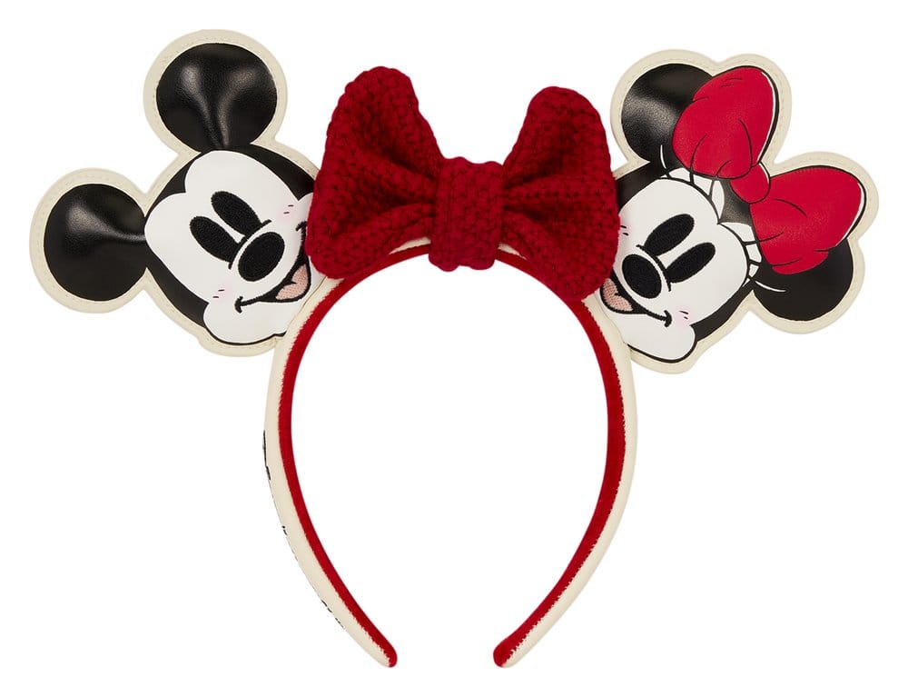 x_lf-wdhb0182 Mickey & Minnie by Loungefly Ears Headband Knit Bow - immagine 1