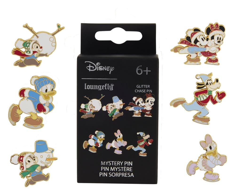 x_lf-wdpn4172 Mickey & Friends by Loungefly Enamel Pins Winter Activities Blind Display (12) - immagine 1