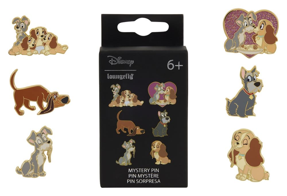 x_lf-wdpn4174 Disney by Loungefly Enamel Pins Lady and the Tramp Blind Display (12) - immagine 1