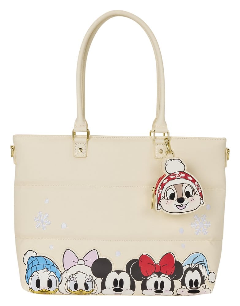 x_lf-wdtb3585 Mickey & Minnie by Loungefly Canvas Tote Bag Puff Quilt - immagine 1