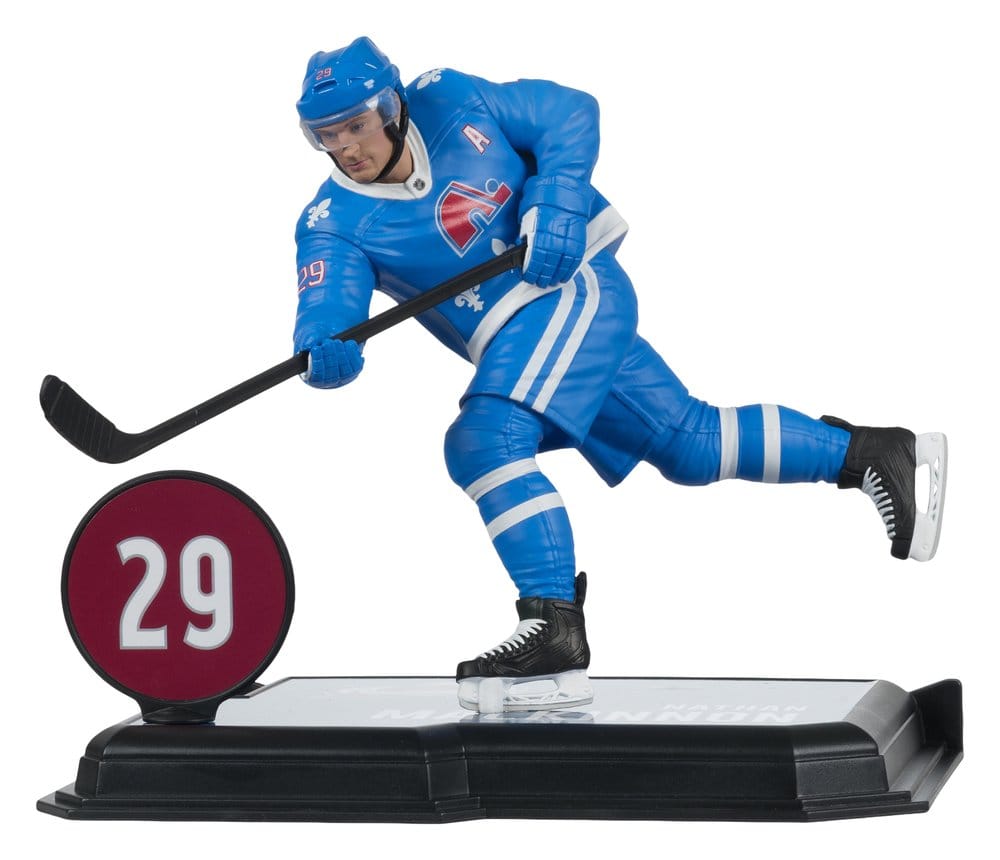 x_mcf10708 NHL McFarlane SportsPicks Action Figure Nathan MacKinnon (Quebec Nordiques Retro) 18 cm - immagine 1