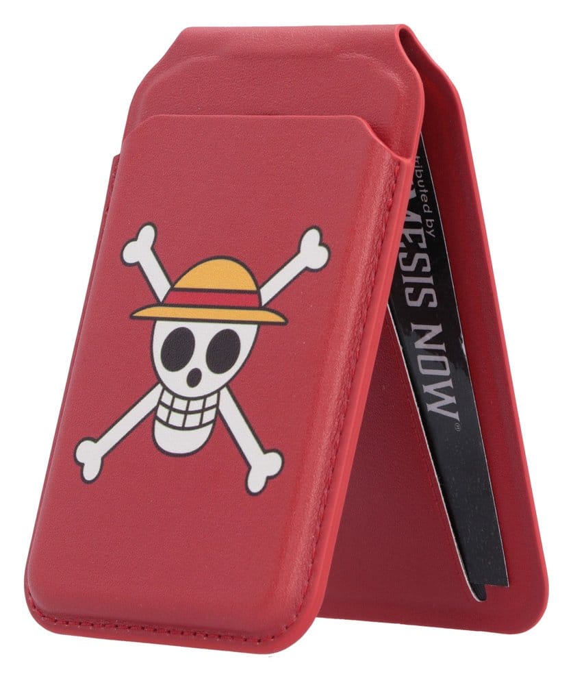 x_nemn-c7785c26 One Piece Card Holder Luffy Jolly Roger (Red) 10 cm - immagine 1