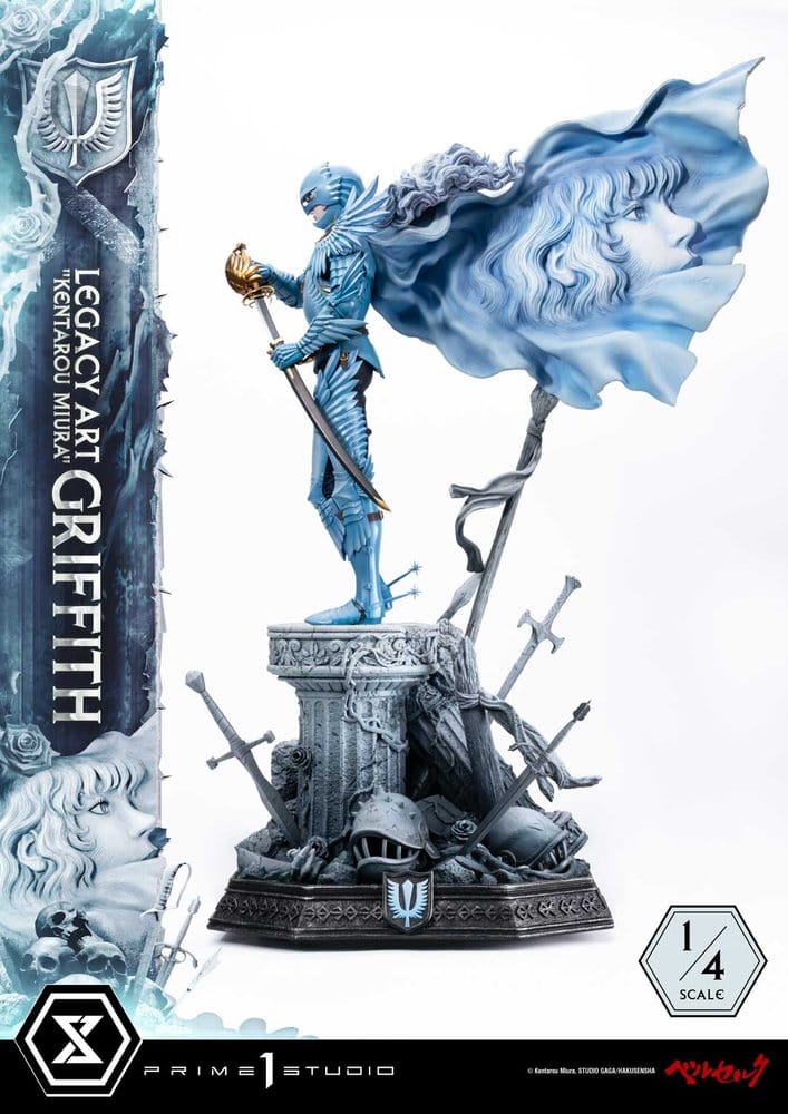 x_p1slabr-06 Berserk Legacy Art "Kentarou Miura" Statue 1/4 Griffith 93 cm - immagine 1