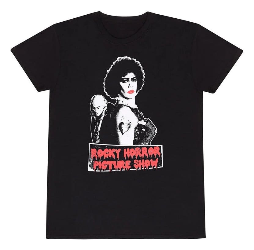 x_rhp07343tsb The Rocky Horror Picture Show T-Shirt Frank N Niff Black - immagine 1