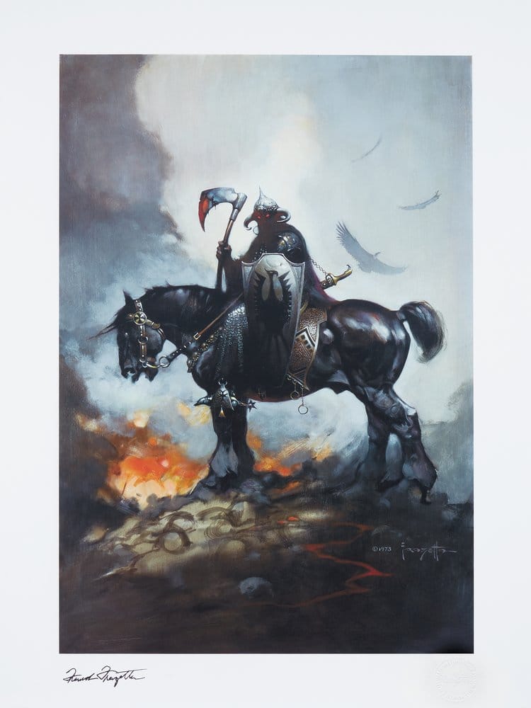 x_ss5011602u Frank Frazetta Fine Art Print Death Dealer I Rainbow Lava Holofoil 61 x 41 cm - unframed - immagine 1