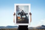 Frank Frazetta Fine Art Print Death Dealer I Rainbow Lava Holofoil 61 x 41 cm - unframed - immagine 2