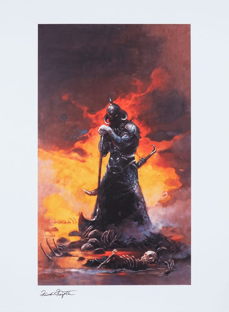 x_ss5011612u Frank Frazetta Fine Art Print Death Dealer III (Revised) Rainbow Lava Holofoil 41 x 61 cm - unframed - immagine 1