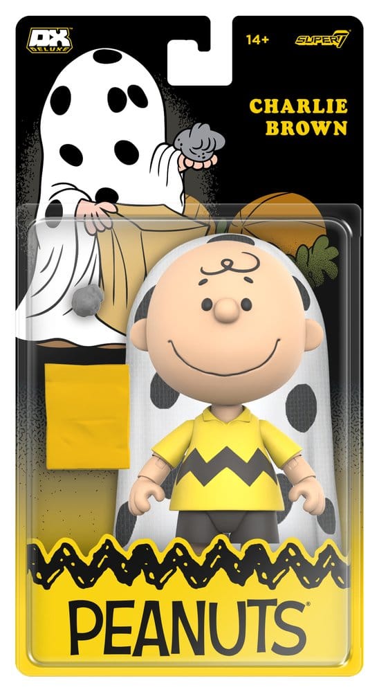 x_sup7-de-pnut-13009 Peanuts Deluxe Wave 01 Action Figure Charlie Brown (with Ghost Sheet) 18 cm - immagine 1