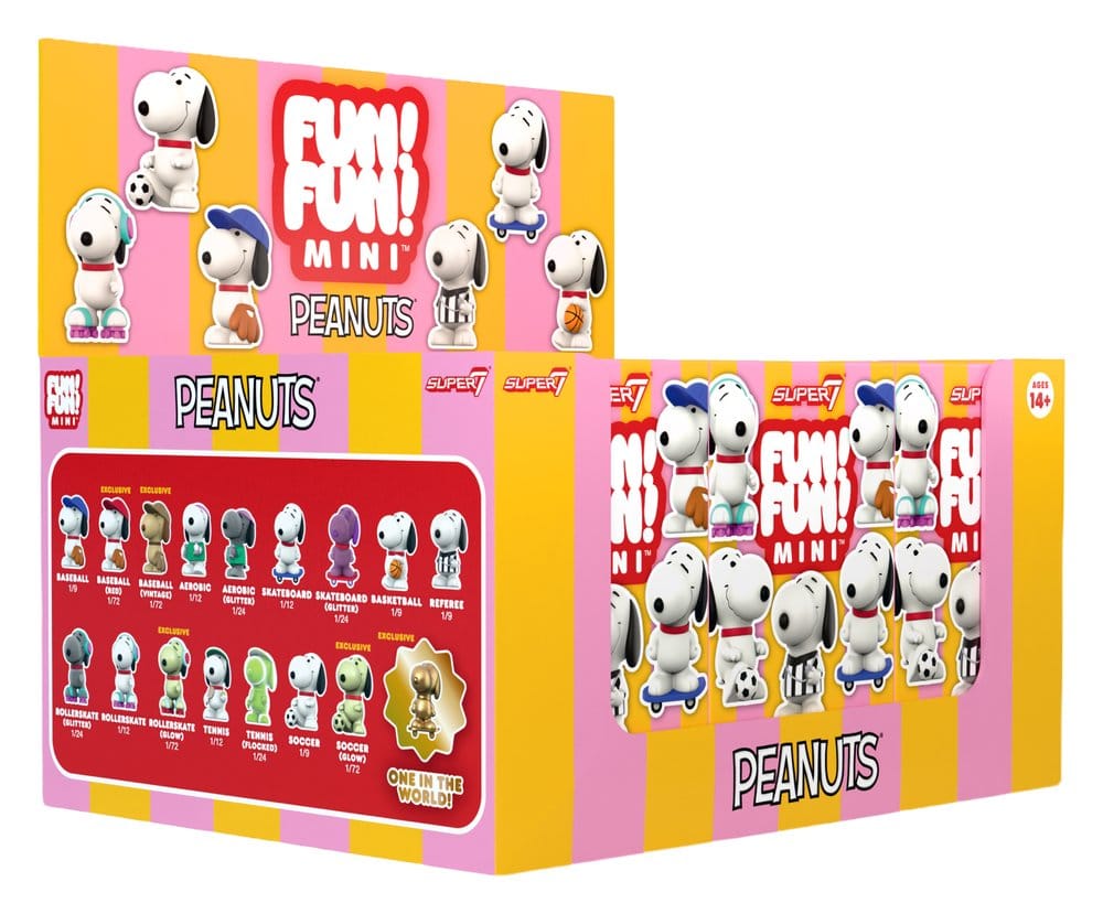 x_sup7-fm-pnut-13262 Peanuts Fun! Fun! Mini Figures Wave 01 Athlete Snoopy Blind Box Display (9) - immagine 1