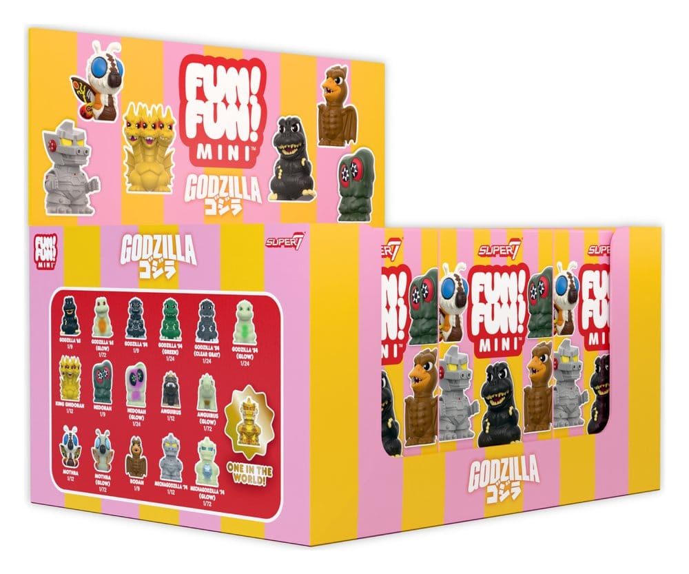 x_sup7-fm-toho-13195 Godzilla Toho Fun! Fun! Mini Figures Wave 01 Blind Box Display (9) - immagine 1