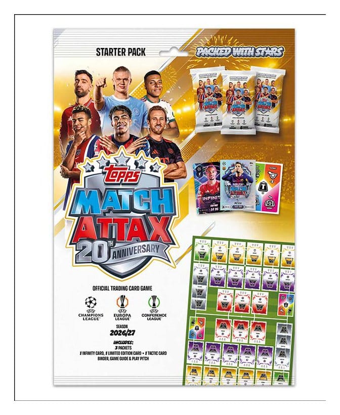 x_topp087521 UEFA Club Competition Match Attax 2026/27 Trading Cards Starterpack - immagine 1