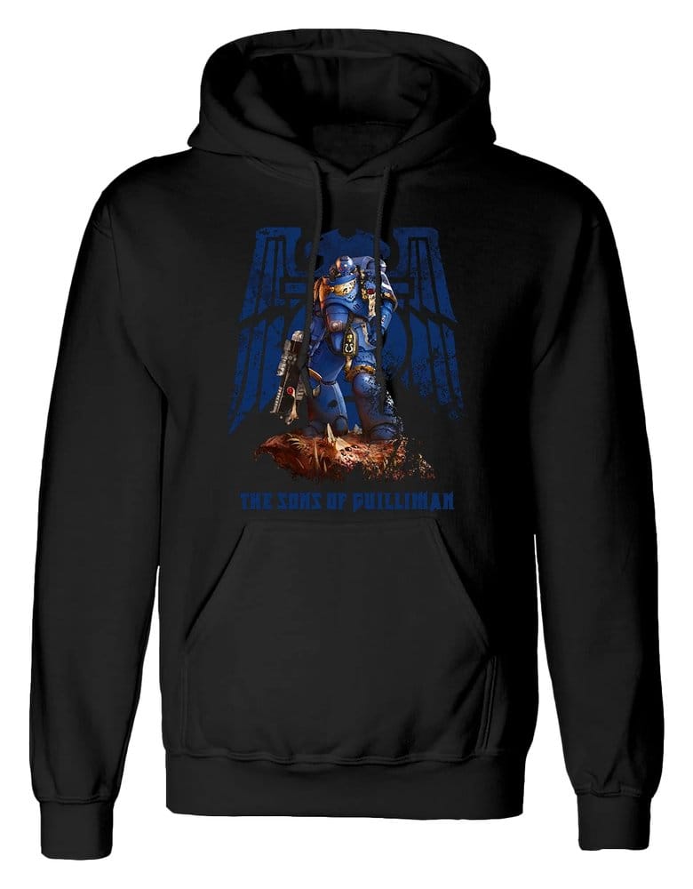 x_whm10407hsb Warhammer Hoodie Space Marines Black - immagine 1