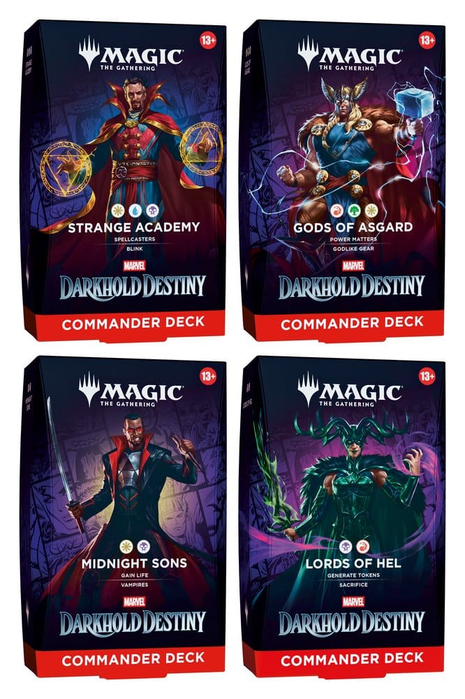 x_wotcd64660001 Magic the Gathering Marvel: Darkhold Destiny Commander Decks Case (4) english - immagine 1