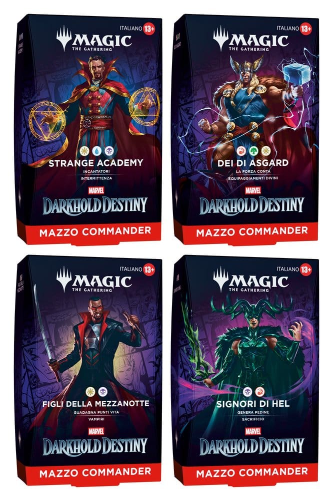 x_wotcd64661030 Magic the Gathering Marvel: Destino del Darkhold Commander Decks Case (4) italian - immagine 1