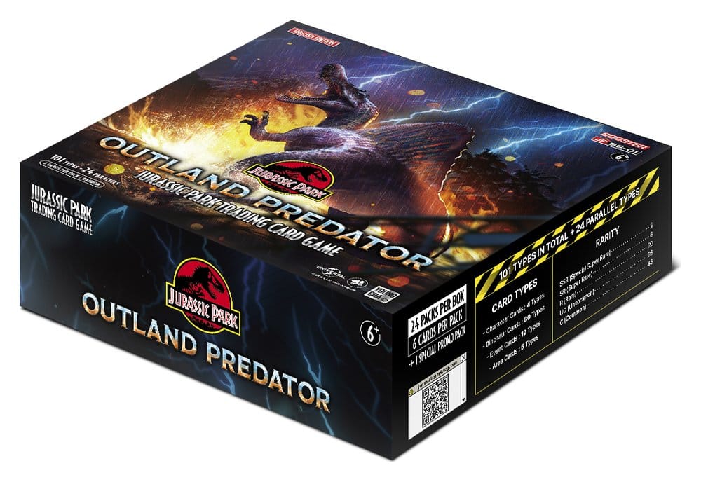 x_ycc-jpcbs001-01r Jurassic Park TCG Outland Predator Booster Packs Display (24) *English Version* - immagine 1