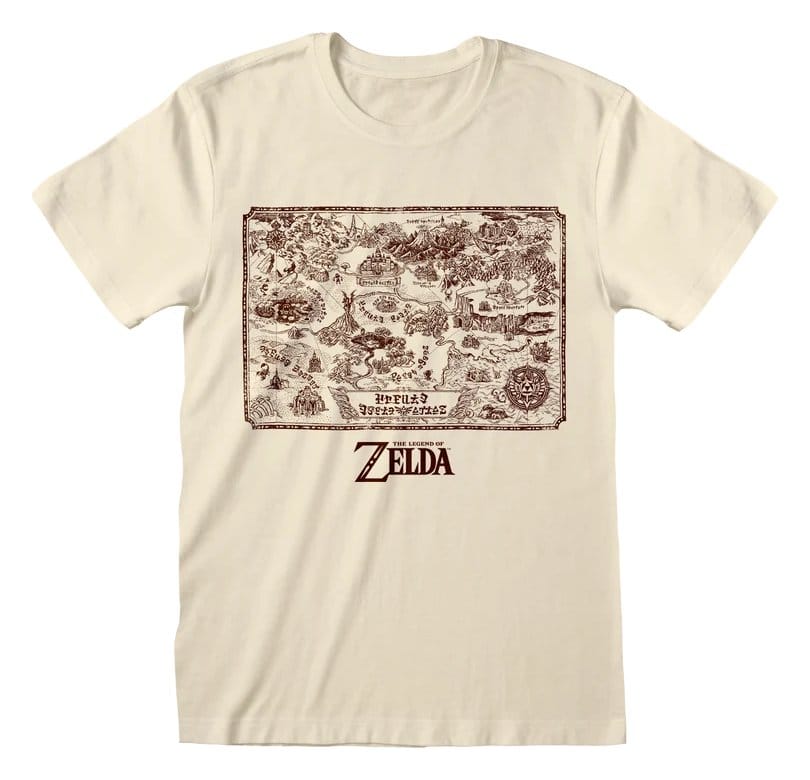 x_zel10282tsc The Legend of Zelda T-Shirt Map Of Kingdom - immagine 1